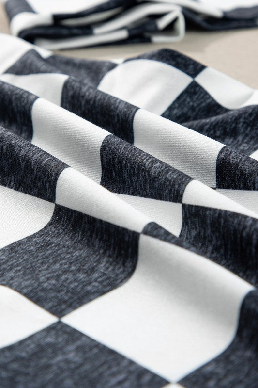 Checkered High Rise Flared Pants - Charming Charlie