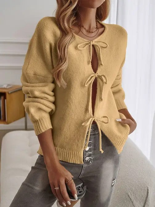 Tie front Cardigan - Charming Charlie