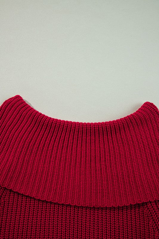 Off Shoulder Ribbed Knit Sweater - Charming Charlie