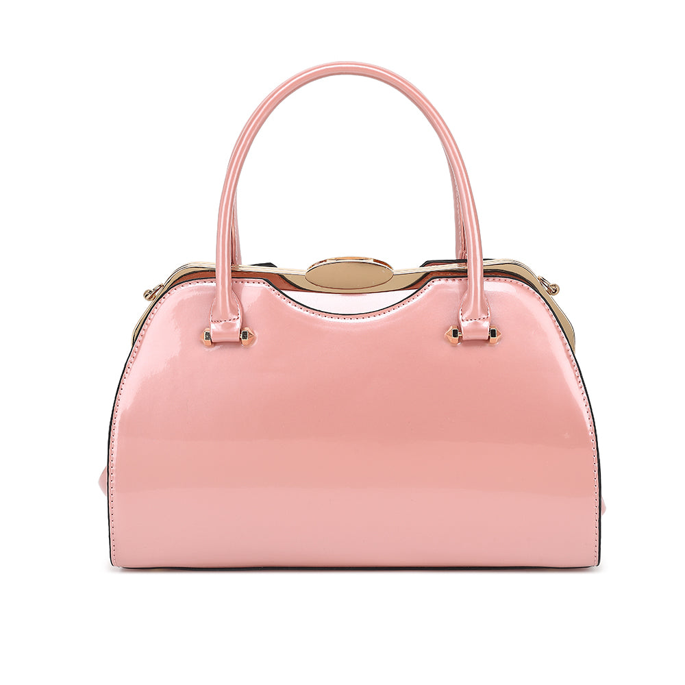 Patent Leather Frame Satchel - Charming Charlie