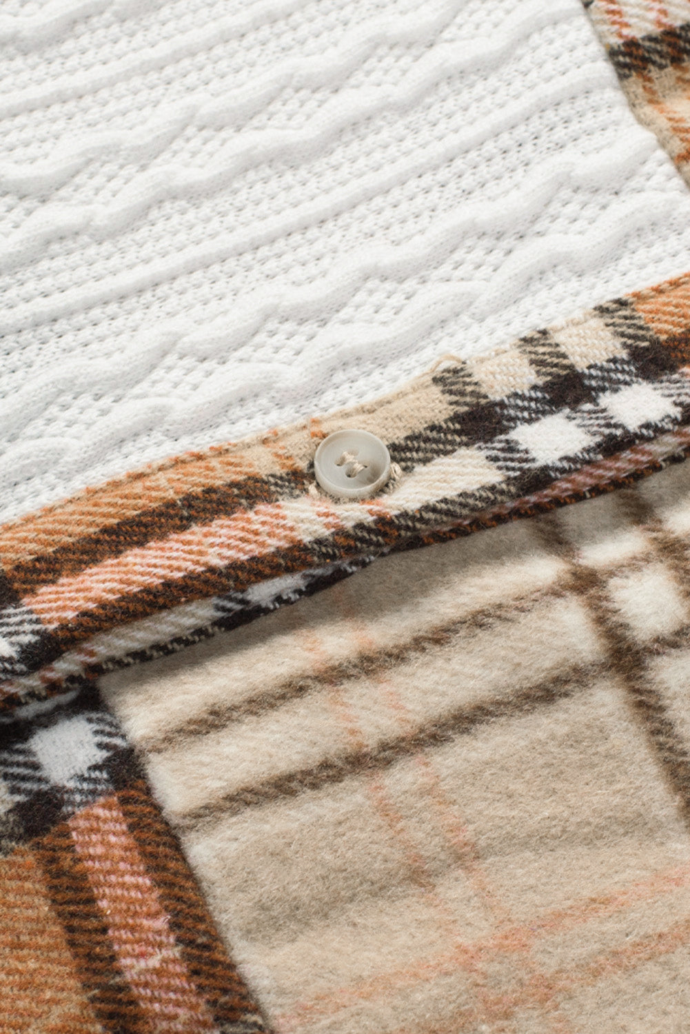 Plaid Button Up Long Sleeve Shacket - Charming Charlie