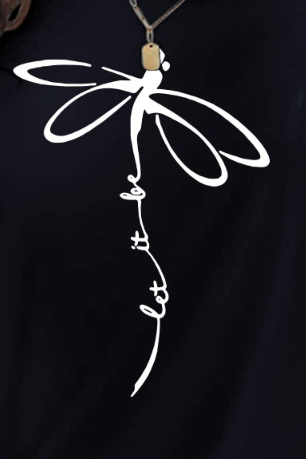 Dragonfly Graphic Round Neck Short Sleeve T-Shirt - Charming Charlie