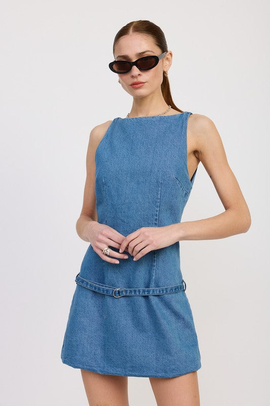 charli mini denim dress WITH LOW WAIST BELT – Charming Charlie Halter The dress has a Color:Silver/Gold Ombre* Lily Pulitzer After Party Fit:Regular