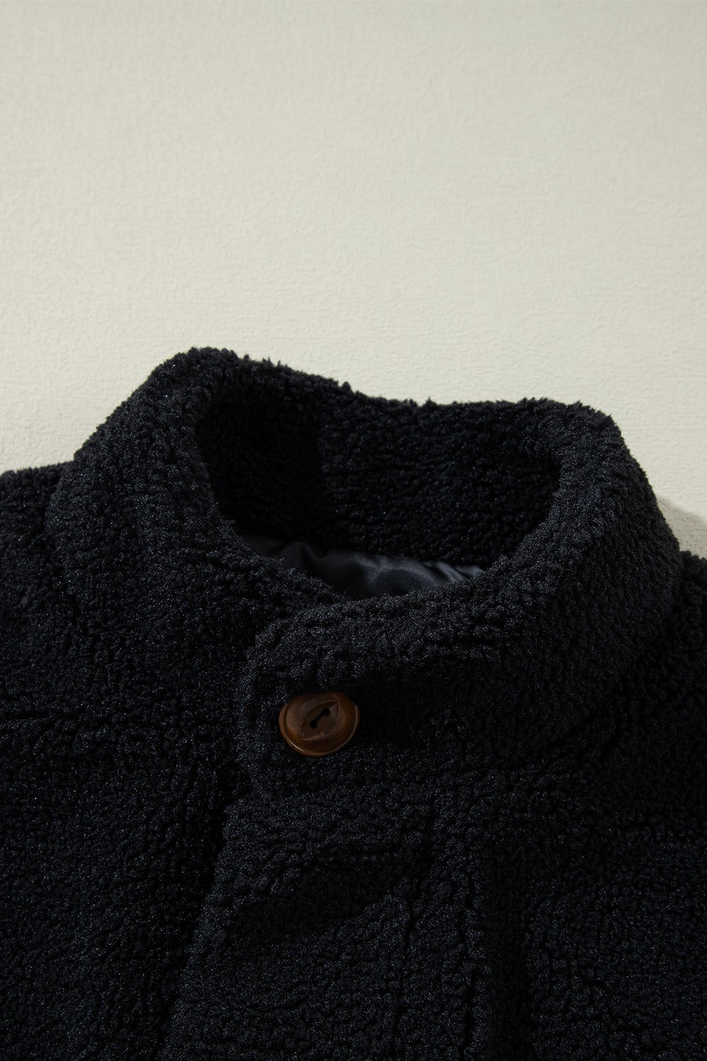 Fuzzy Mock Neck Button Up Vest Coat - Charming Charlie
