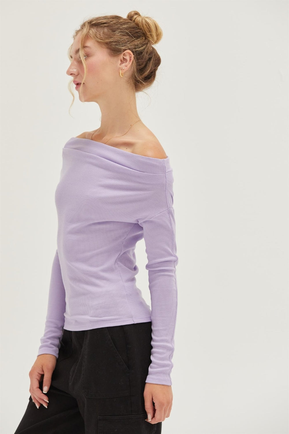 HYFVE Off Shoulder Ribbed Knit Top - Charming Charlie