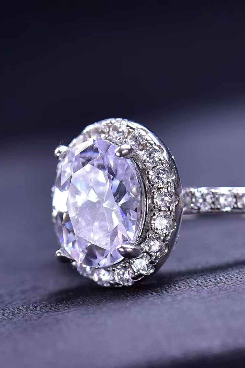 2 Carat Moissanite Platinum-Plated Ring - Charming Charlie
