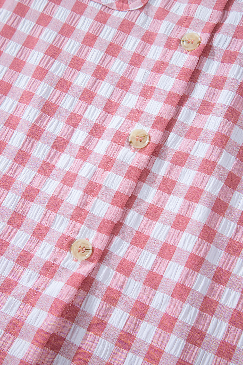 Plaid Collared Neck Long Sleeve Shirt - Charming Charlie