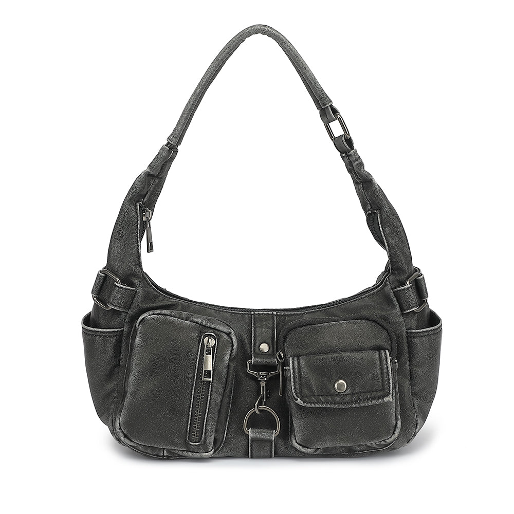 Distressed Washed E/W Hobo - Charming Charlie