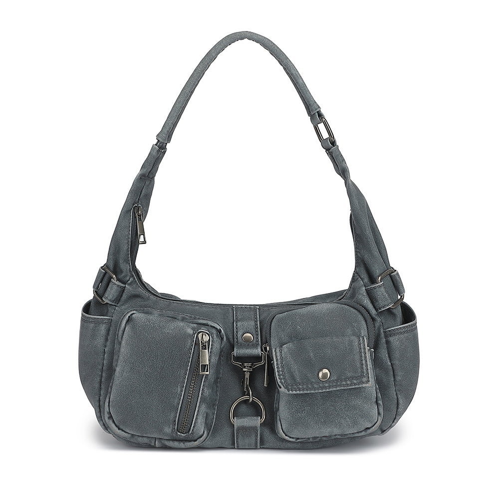 Distressed Washed E/W Hobo - Charming Charlie