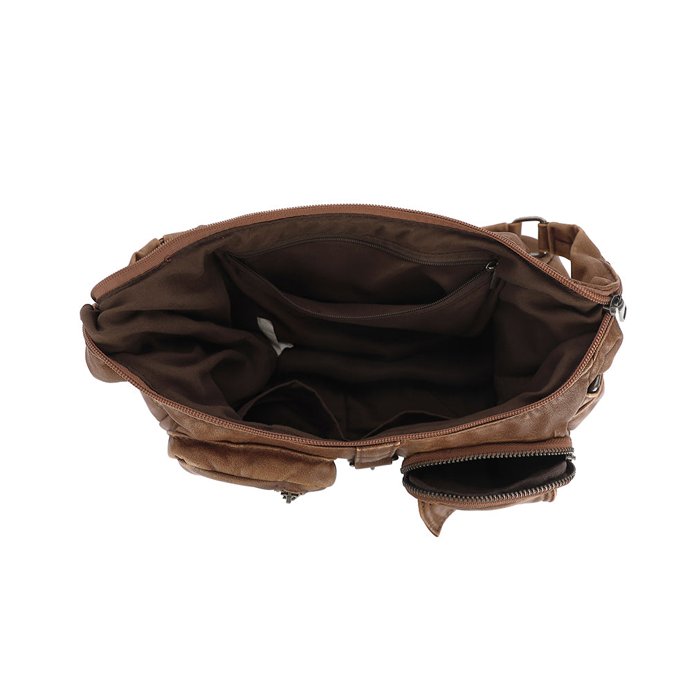 Distressed Washed E/W Hobo - Charming Charlie