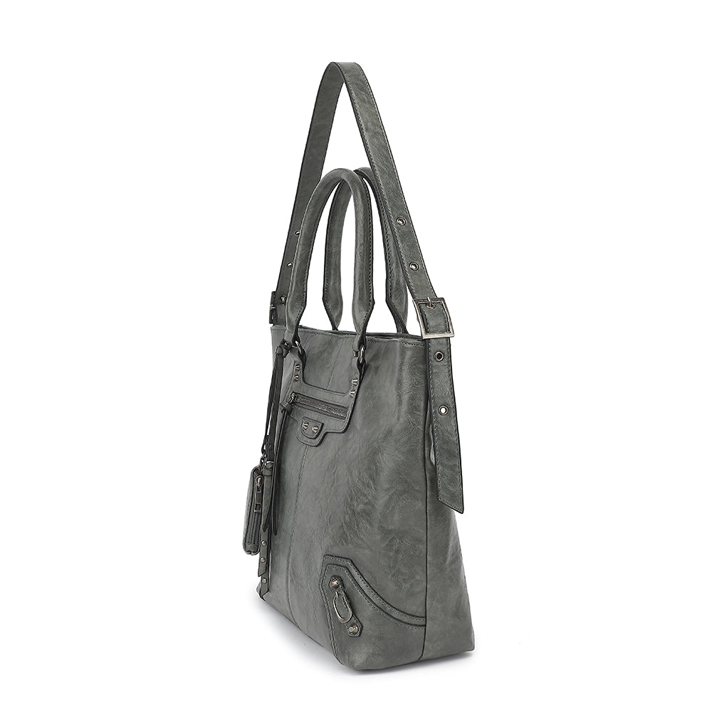 Removable Strap Crossbody Hobo with Front Zip Pocket - Charming Charlie
