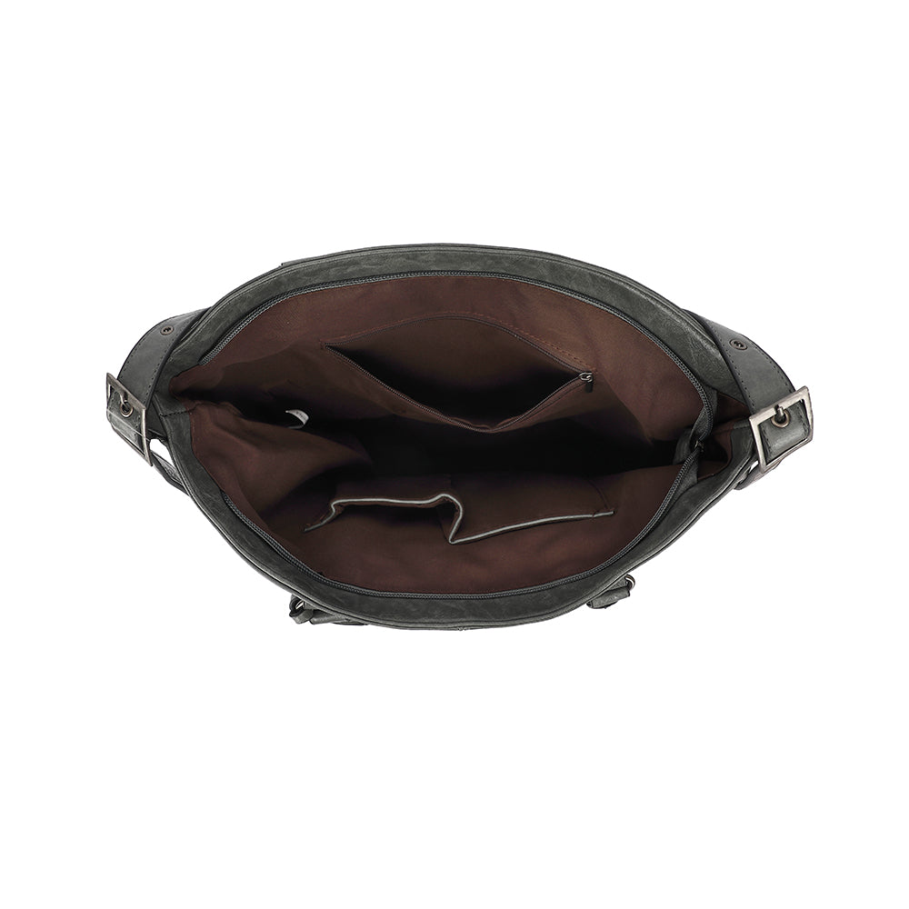 Removable Strap Crossbody Hobo with Front Zip Pocket - Charming Charlie