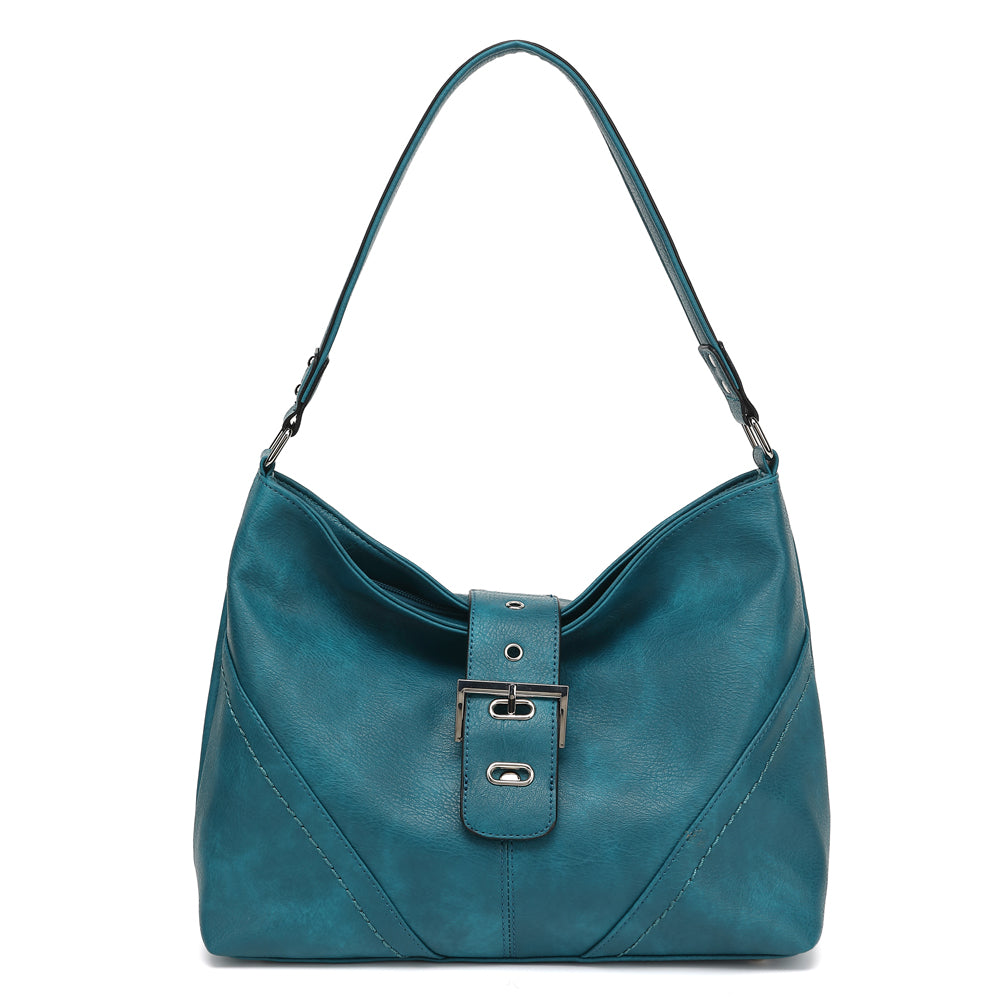 Slouchy Hobo with Buckle Tab Over - Charming Charlie