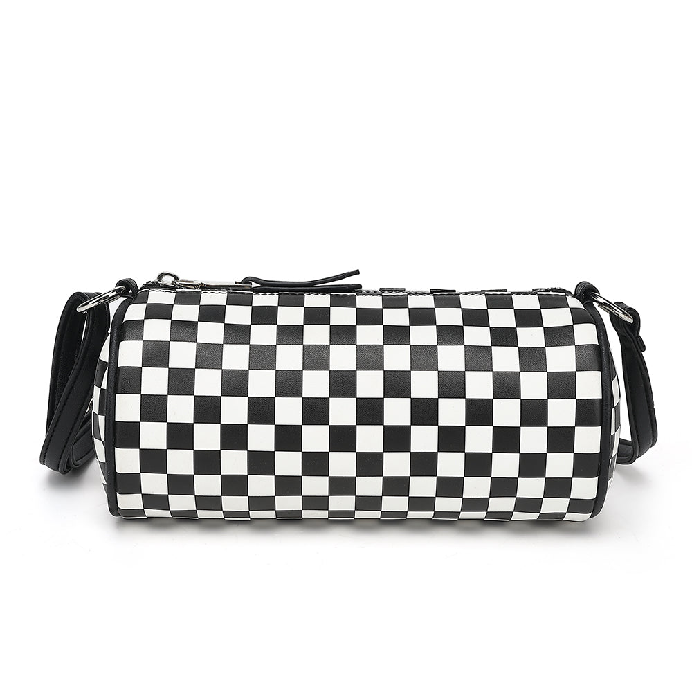 Black White Checkered Speedy - Charming Charlie