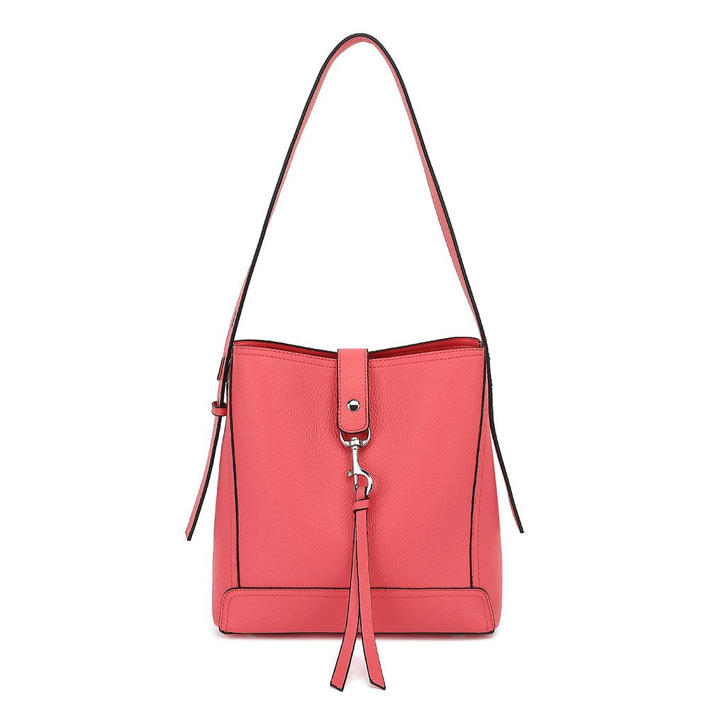 Triple Compartment Hobo with Lock Hardware - Charming Charlie