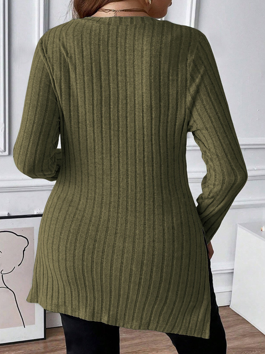 Plus Size Square Neck Long Sleeve Top - Charming Charlie