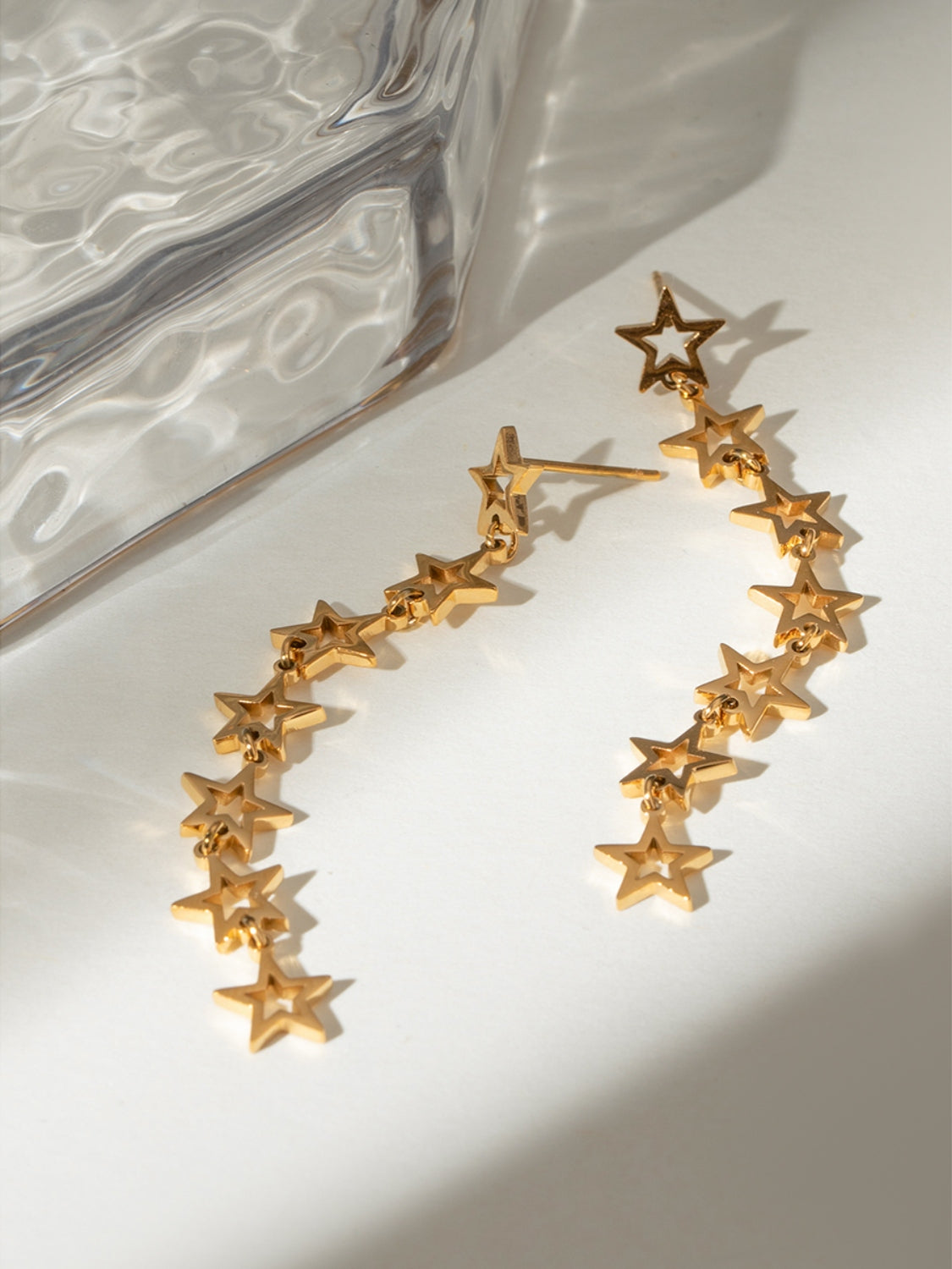 Stainless Steel Cutout Star Earrings - Charming Charlie