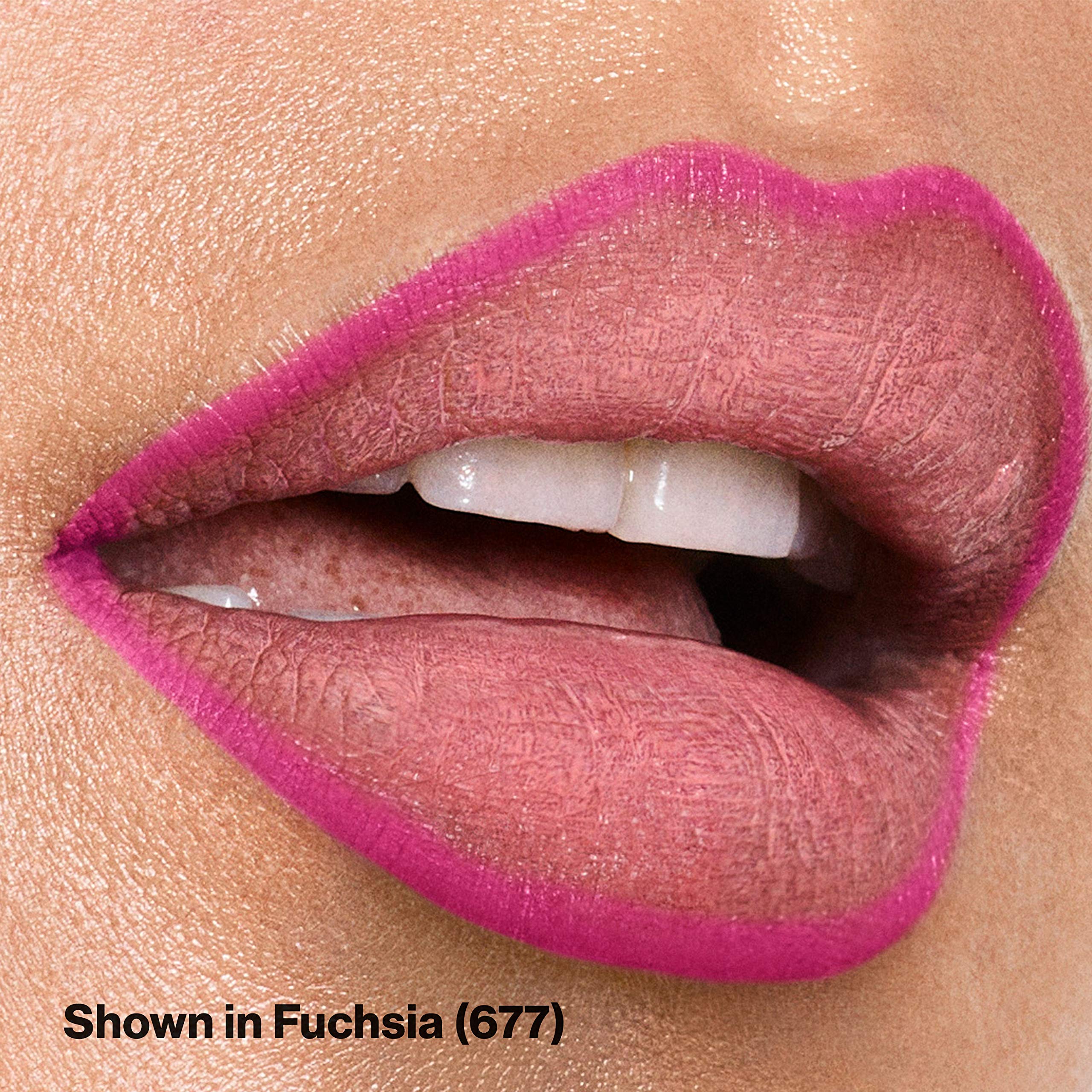 Revlon Lip Liner, Colorstay Lip Makeup with Built-in-Sharpener, Longwear Rich Lip Colors, Smooth Application, 677 Fuchsia, 0.01 oz - Charming Charlie