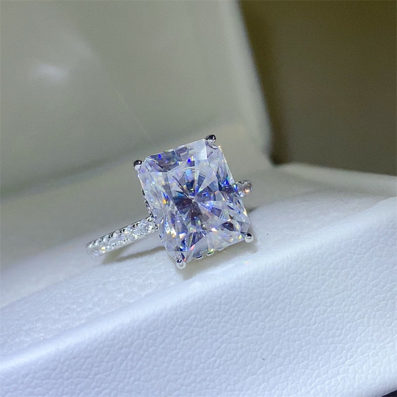 5 Carat Moissanite Zircon 925 Sterling Silver Ring - Charming Charlie
