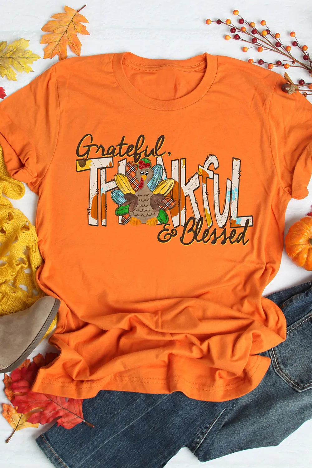 Graphic Round Neck Short Sleeve T-Shirt - Charming Charlie