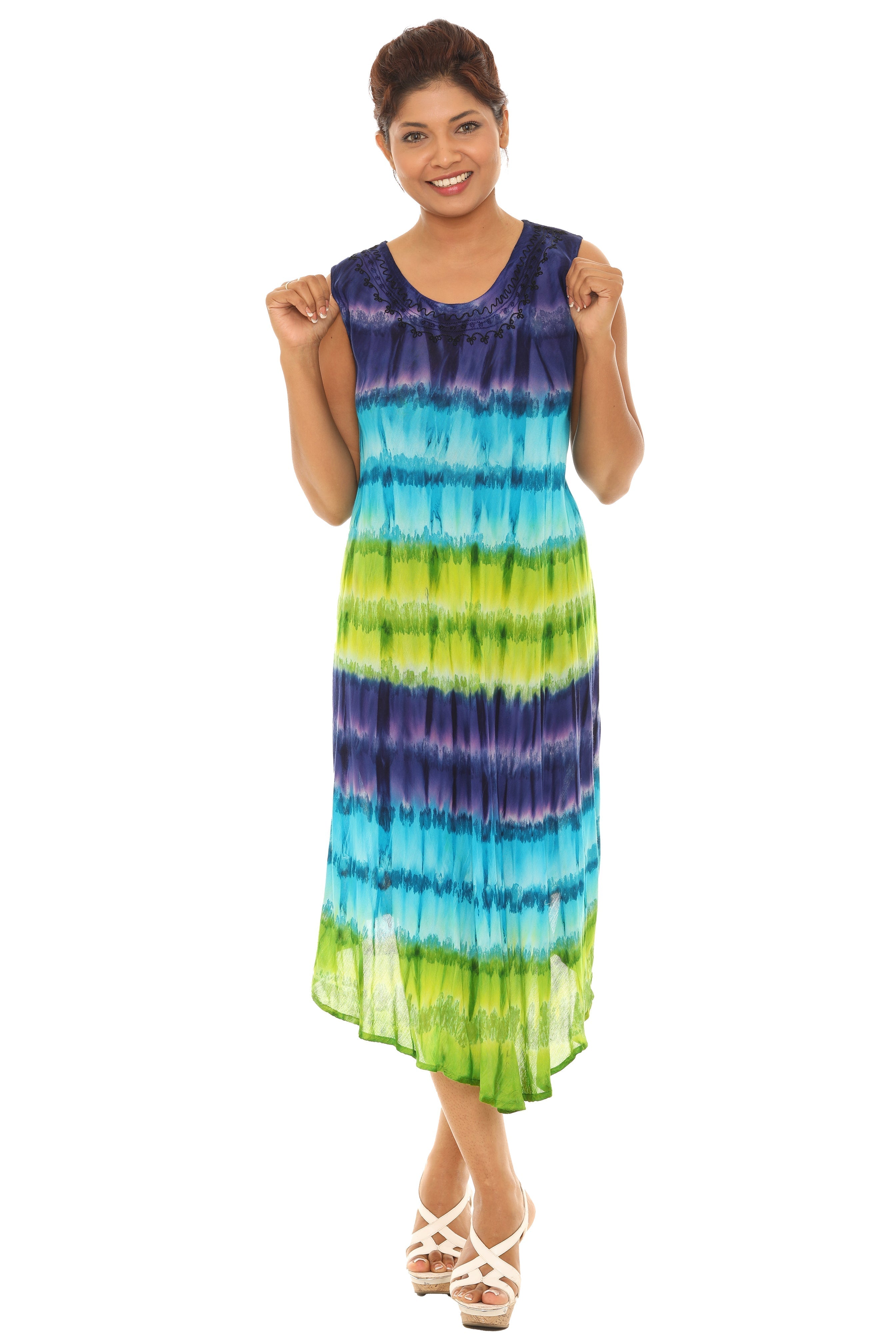 Tie Dye Rayon Sundress - Shoreline Wear, Inc.