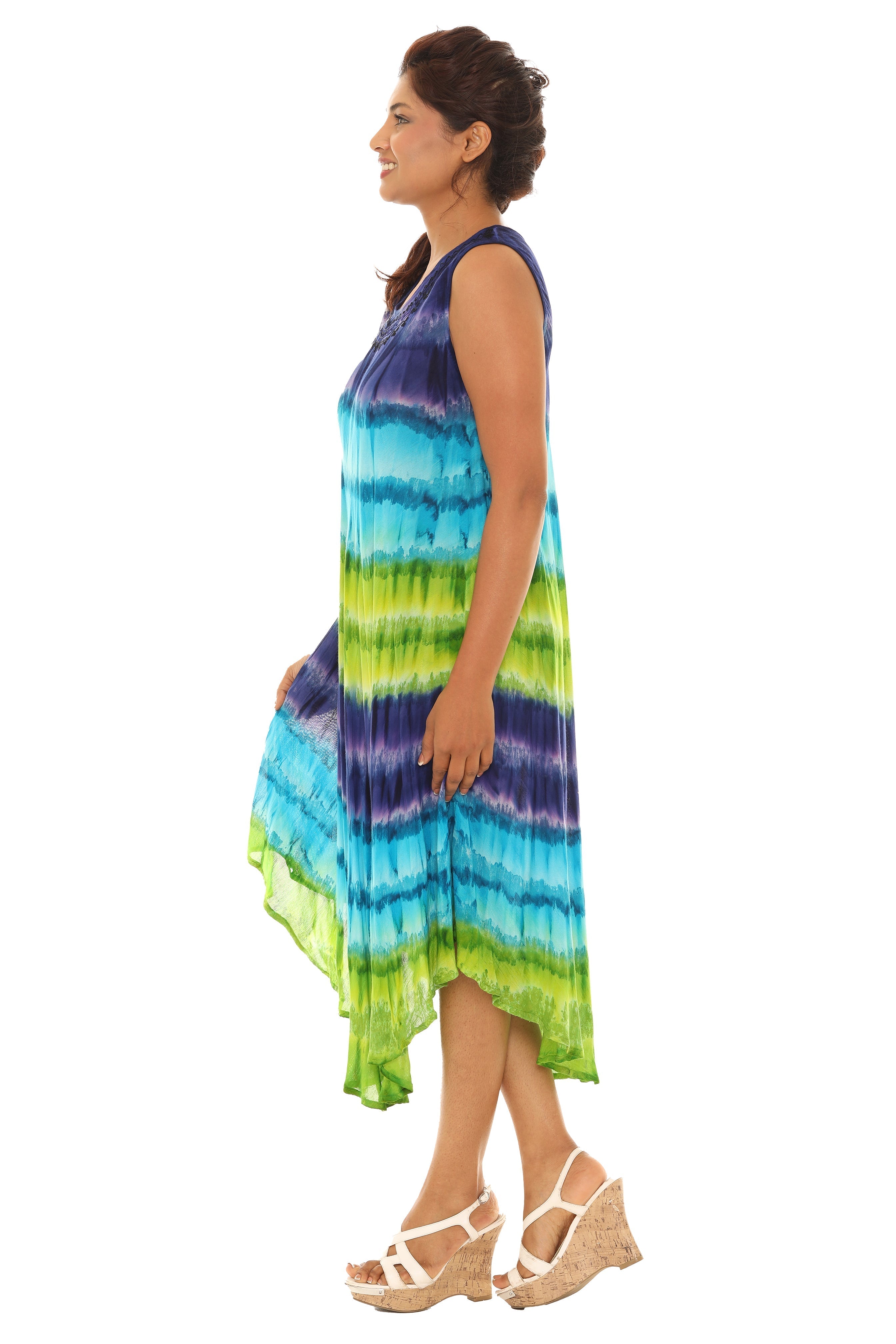 Tie Dye Rayon Sundress - Shoreline Wear, Inc.