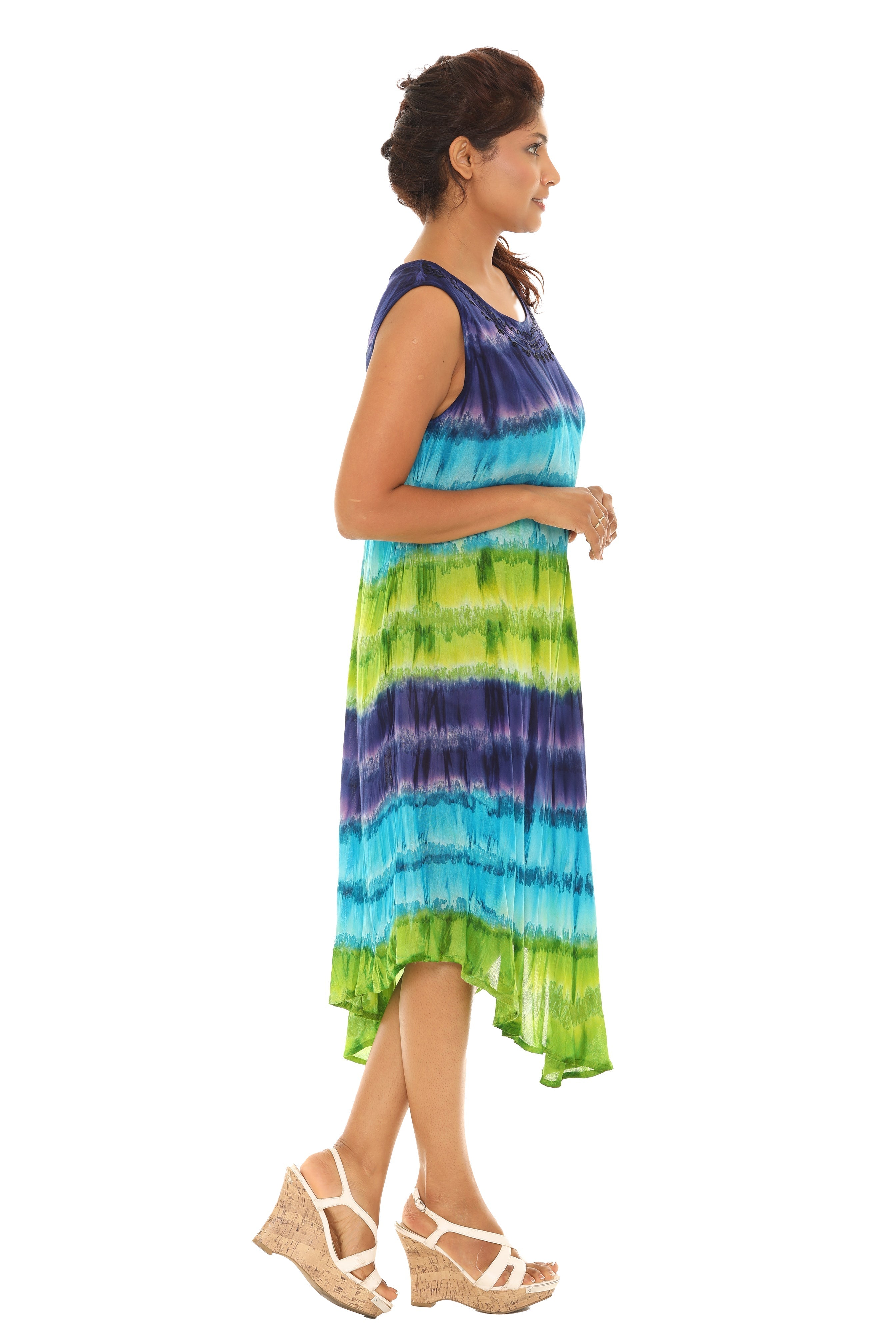 Tie Dye Rayon Sundress - Shoreline Wear, Inc.