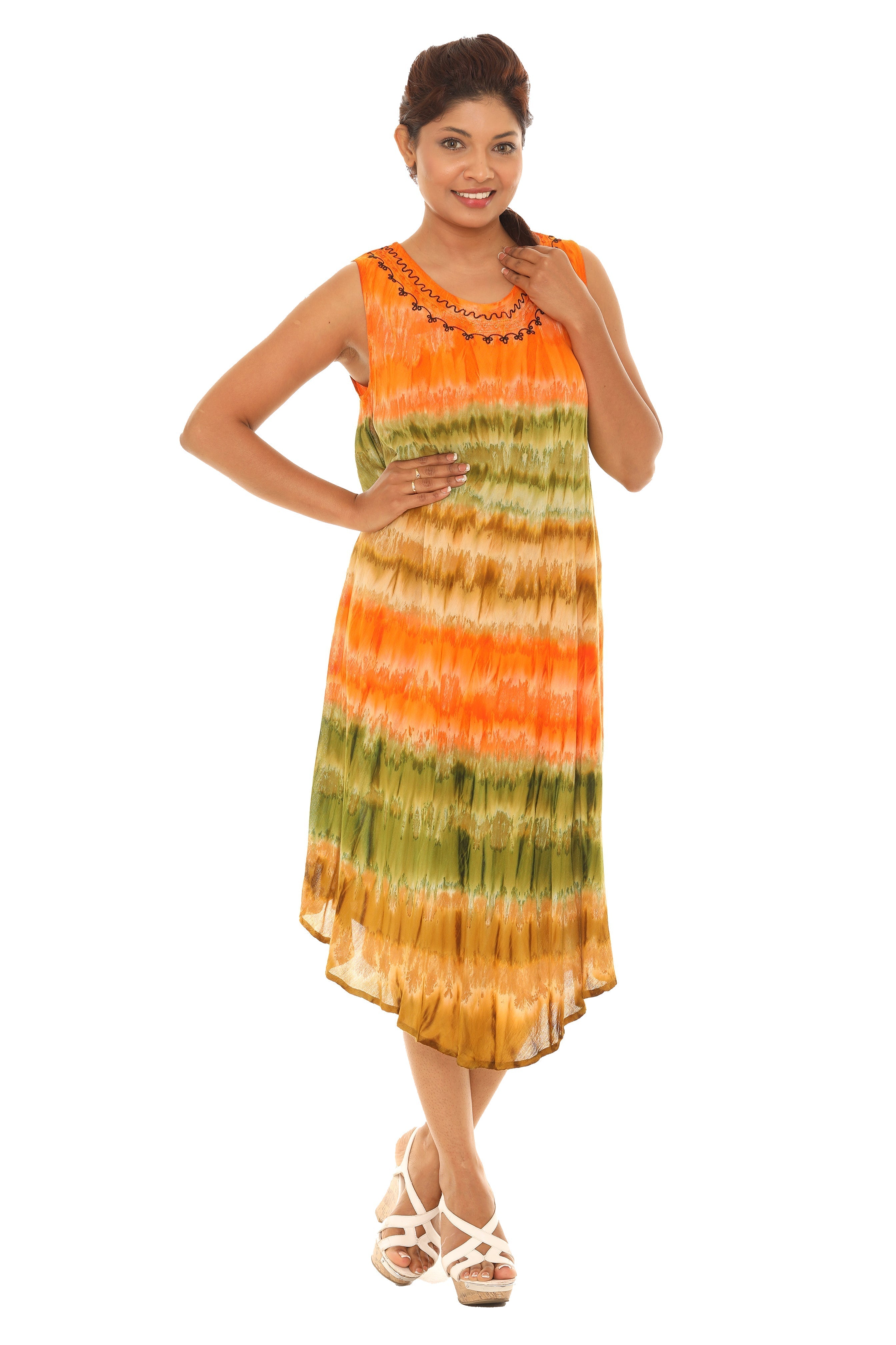 Tie Dye Rayon Sundress - Shoreline Wear, Inc.