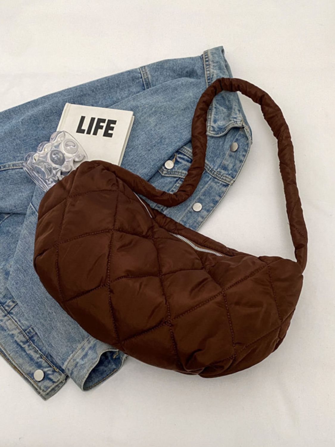 Quilted Polyester Crossbody Bag - Charming Charlie
