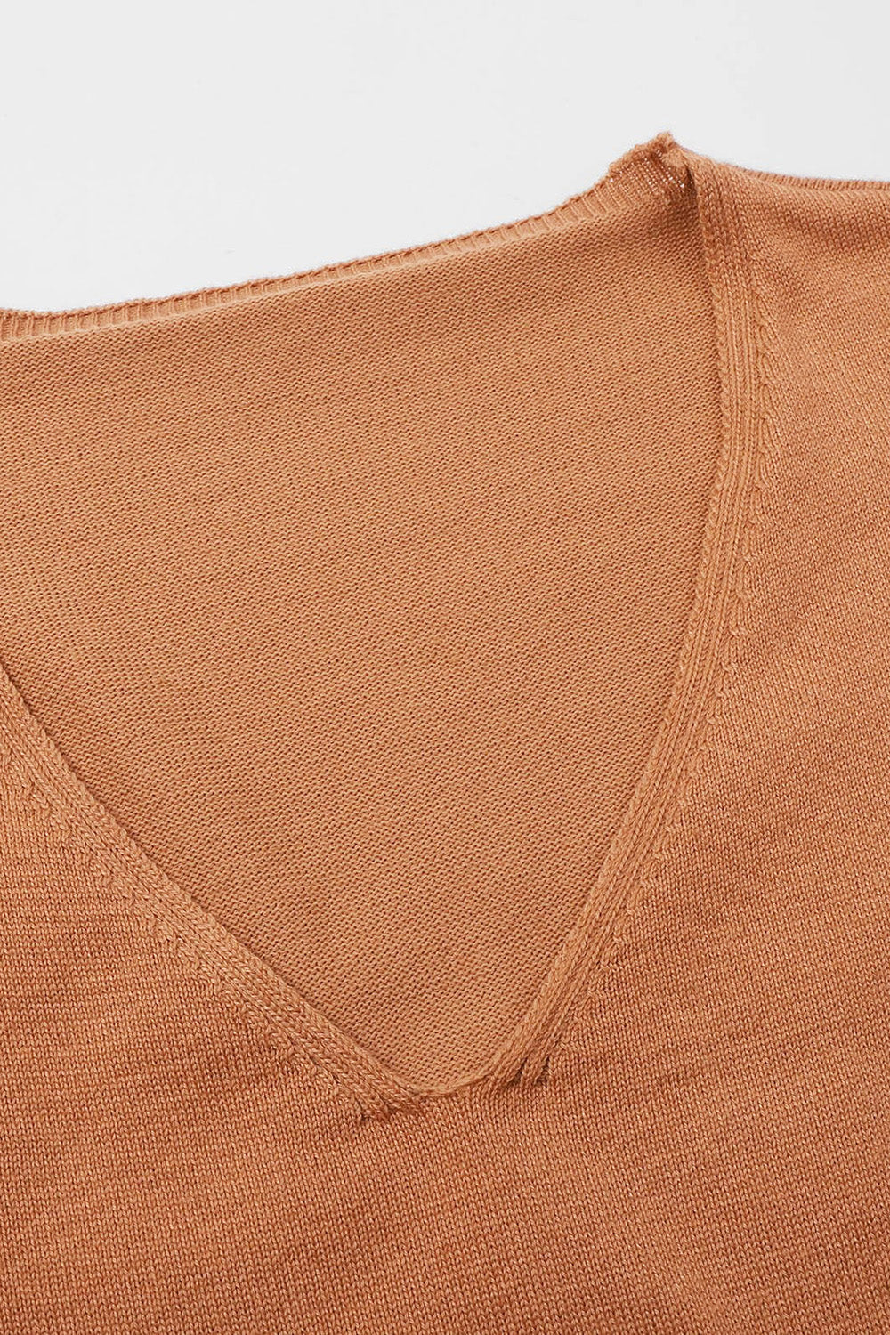 Slit V-Neck Half Sleeve Knit Top - Charming Charlie