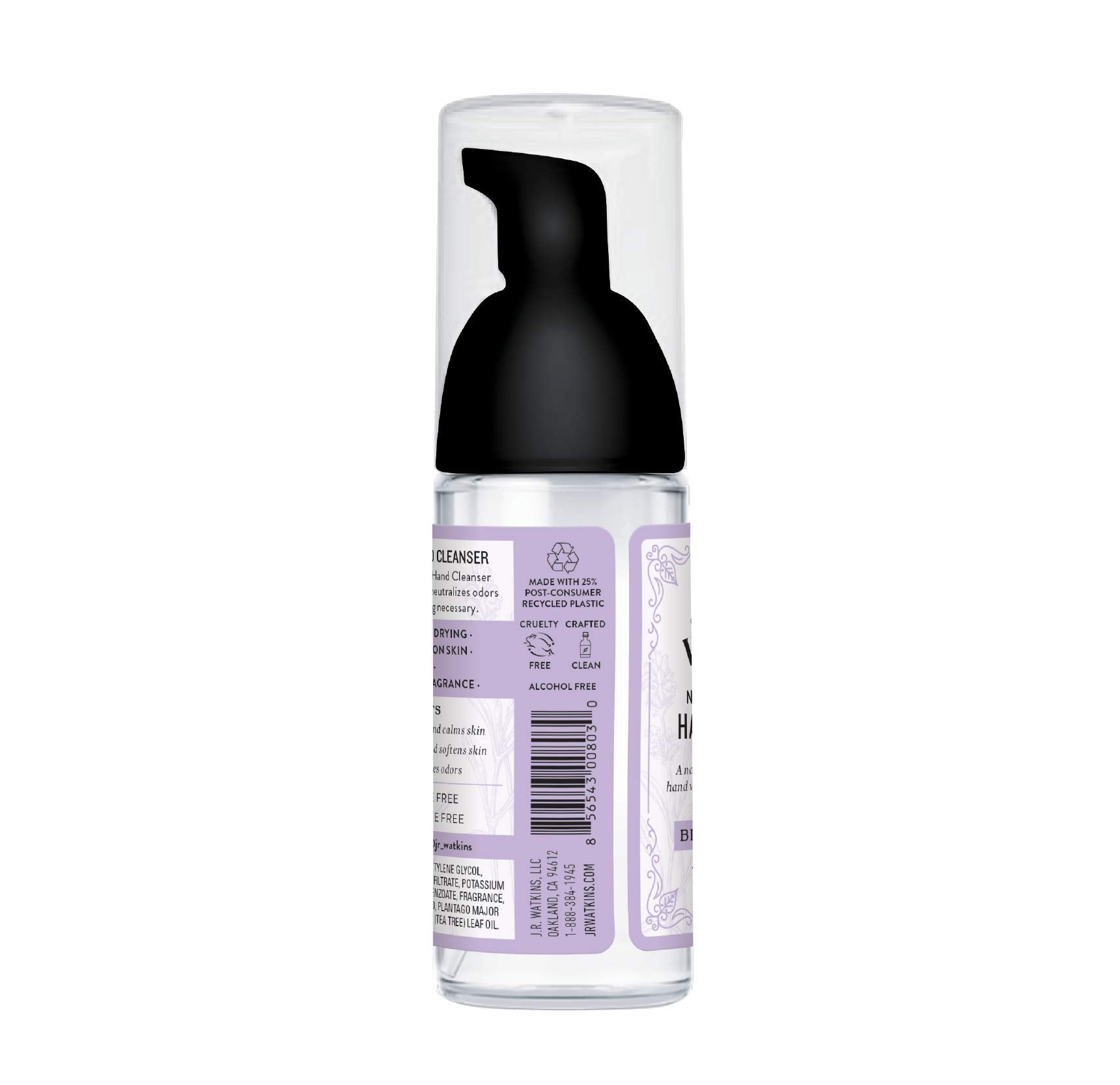 J.R. Watkins No-Rinse Foaming Hand Cleanser β Hand Soap in Pump Dispenser β Bathroom & Kitchen Foam Cleaner β All Natural, Alcohol Free, Blue Lavender, 1.6 fl. Oz - Charming Charlie
