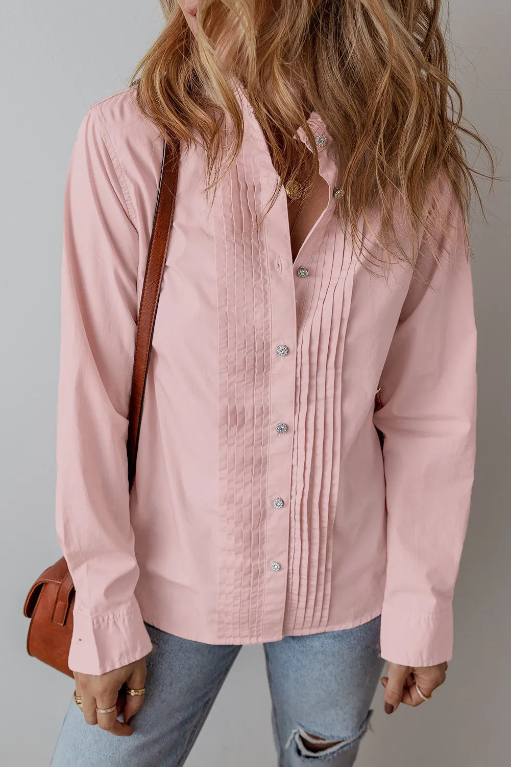 Button Up Long Sleeve Shirt - Charming Charlie
