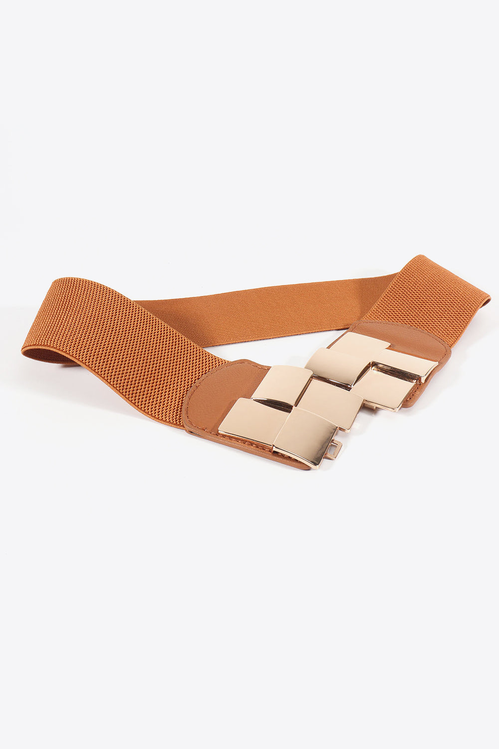 Geometric Buckle Elastic Wide Belt - Charming Charlie