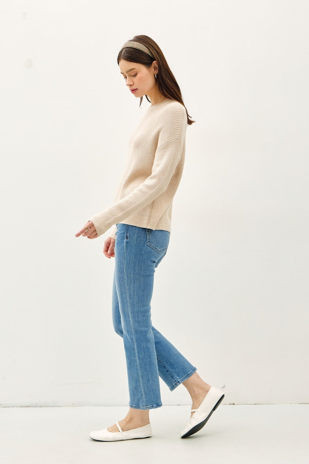 Be Cool Round Neck Long Sleeve Sweater - Charming Charlie