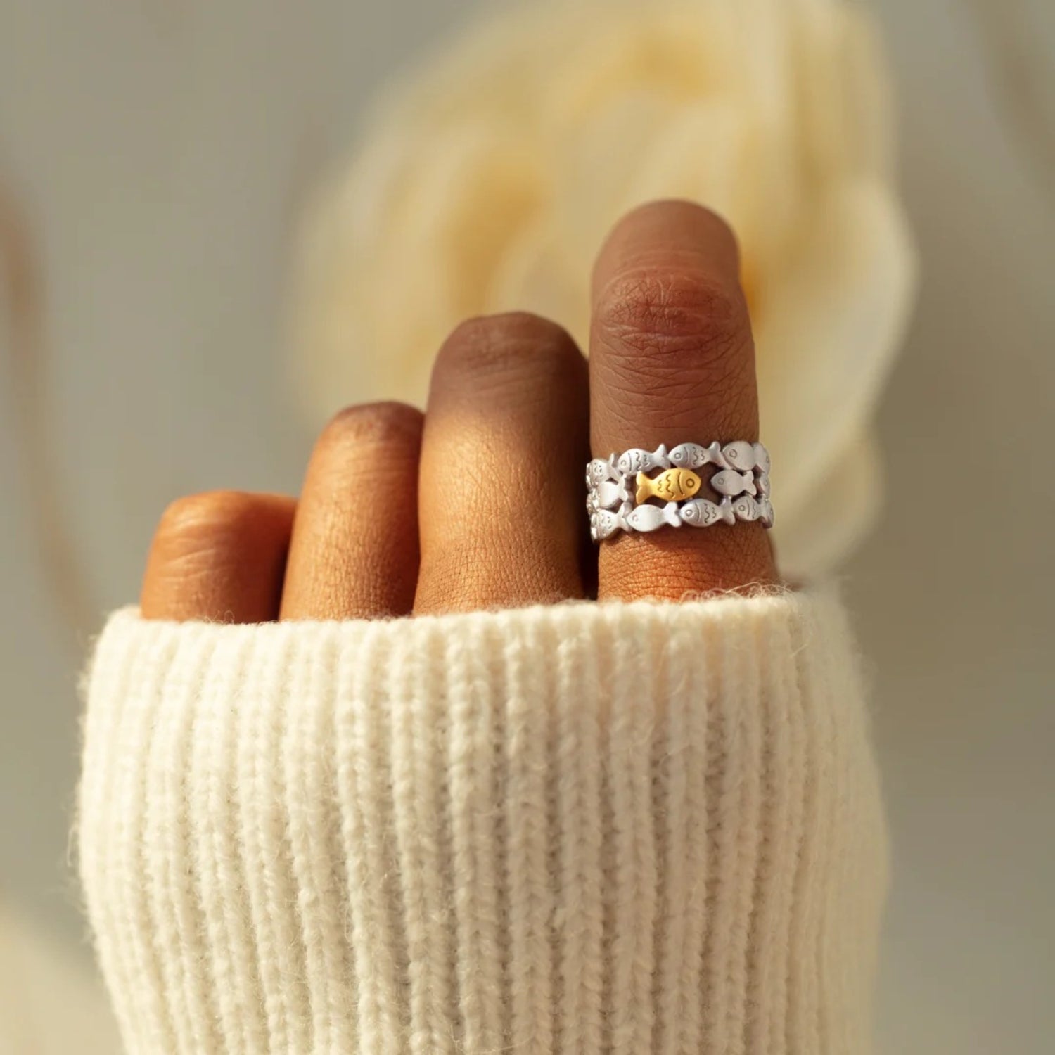 925 Sterling Silver Fish Open Ring - Charming Charlie