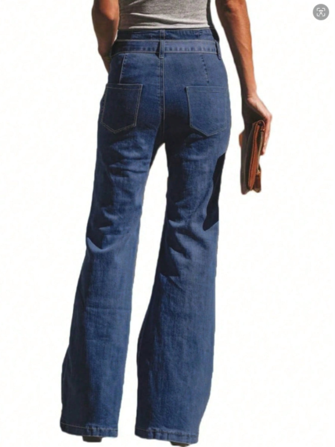Tied Flare Jeans with Pockets - Charming Charlie