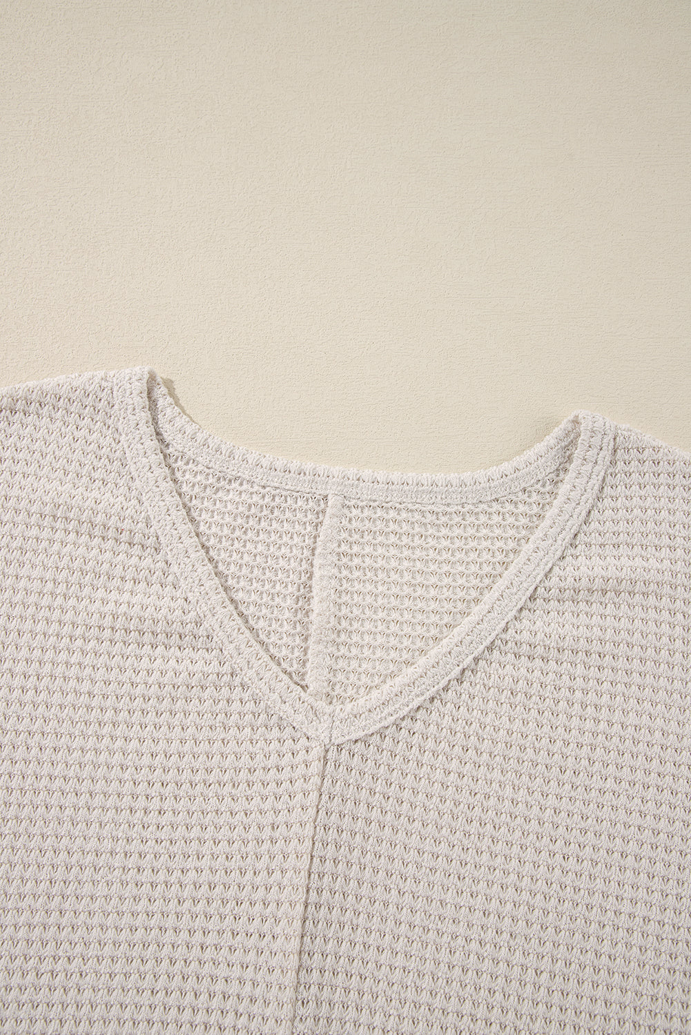 Side Slit V-Neck Long Sleeve Top - Charming Charlie