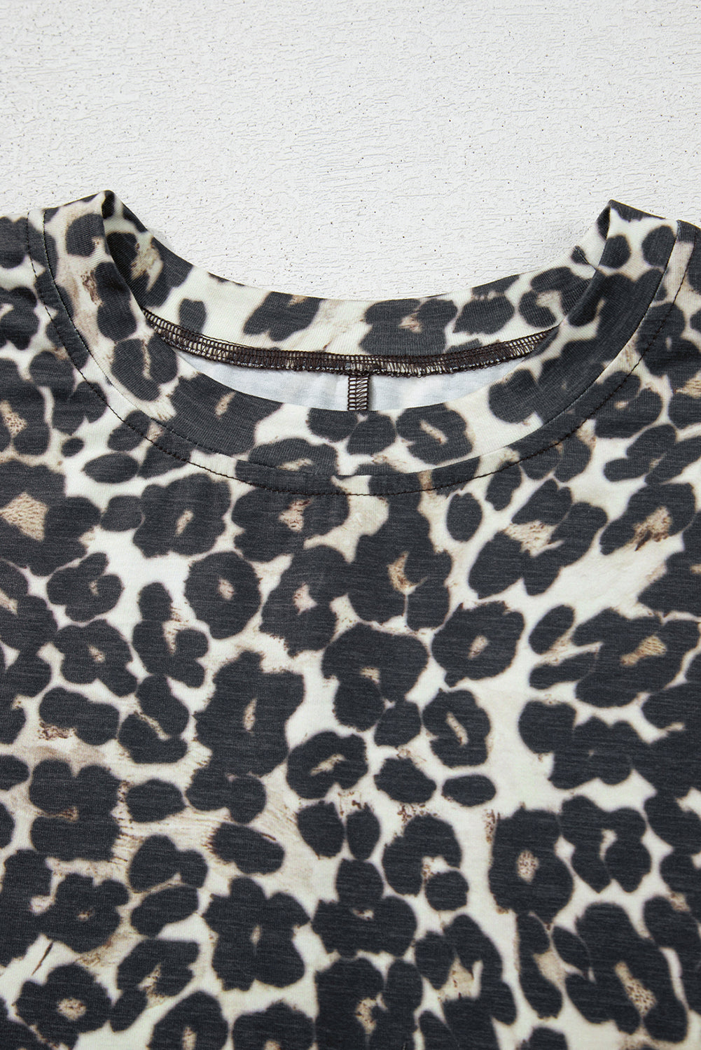 Leopard Round Neck Top and Shorts Set - Charming Charlie