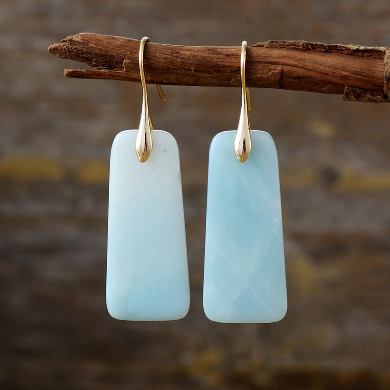 Natural Stone Geometric Shape Earrings - Charming Charlie