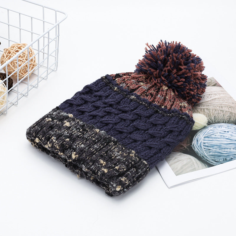 Contrast Thermal Hat with Pompom - Charming Charlie