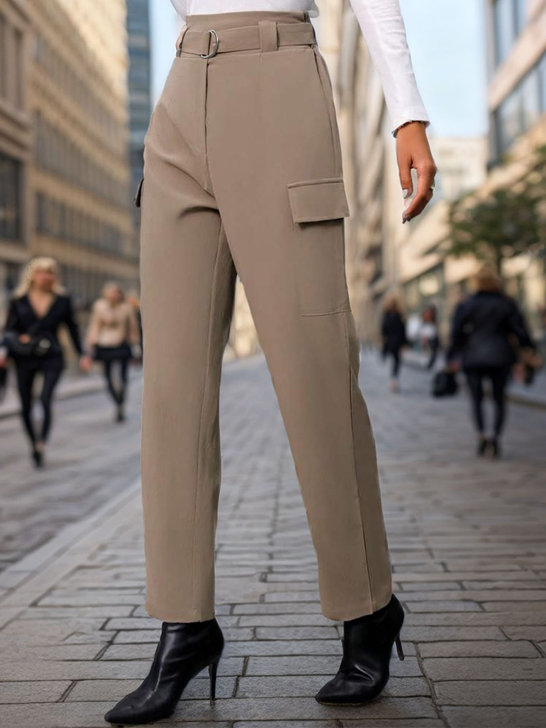 High Waist Straight Pants - Charming Charlie