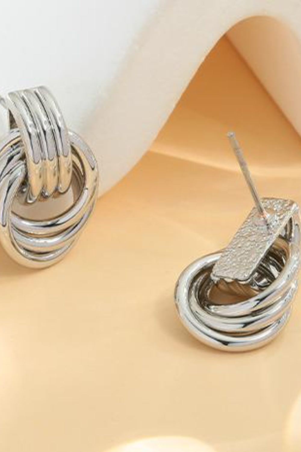 Gold-Plated Knotted Stud Earrings - Charming Charlie
