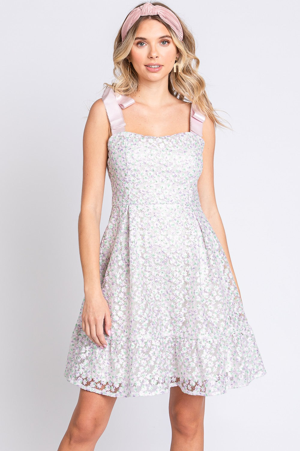 GeeGee Mesh Floral Embroidered Sleeveless Dress - Charming Charlie