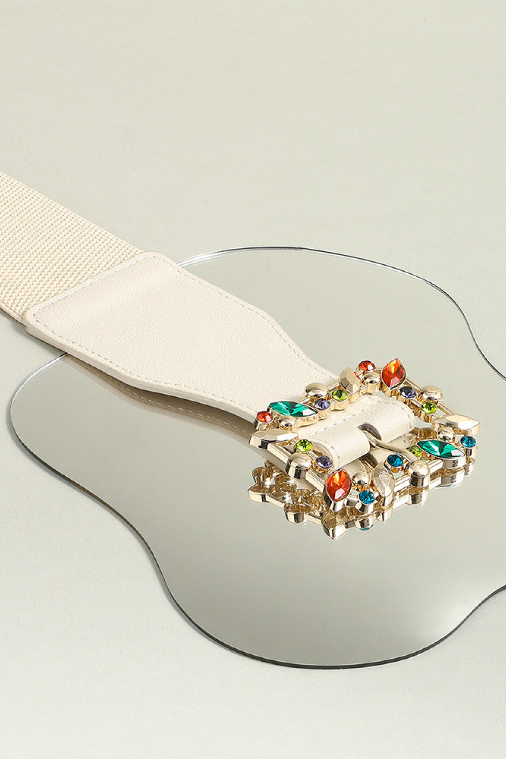 Multicolored Leaf Buckle Elastic Belt - Charming Charlie