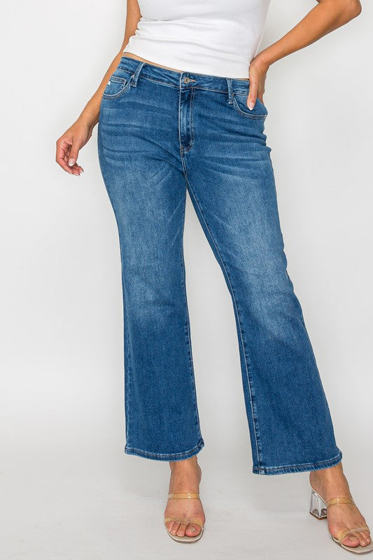 bytos Full Size Cat's Whiskers Mid Rise Ankle Jeans - Charming Charlie