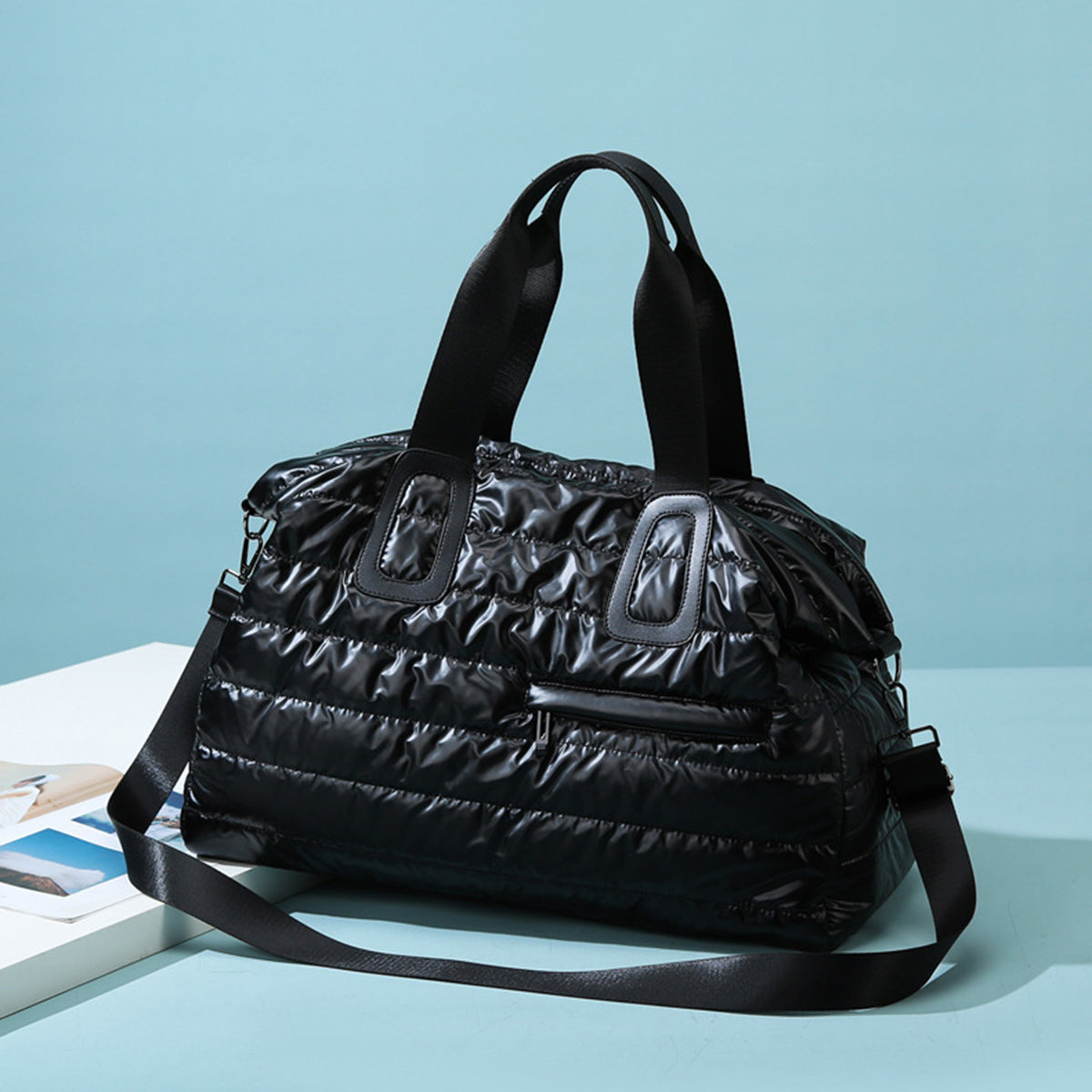 Quilted Nylon Oversize Travel Bag - Charming Charlie