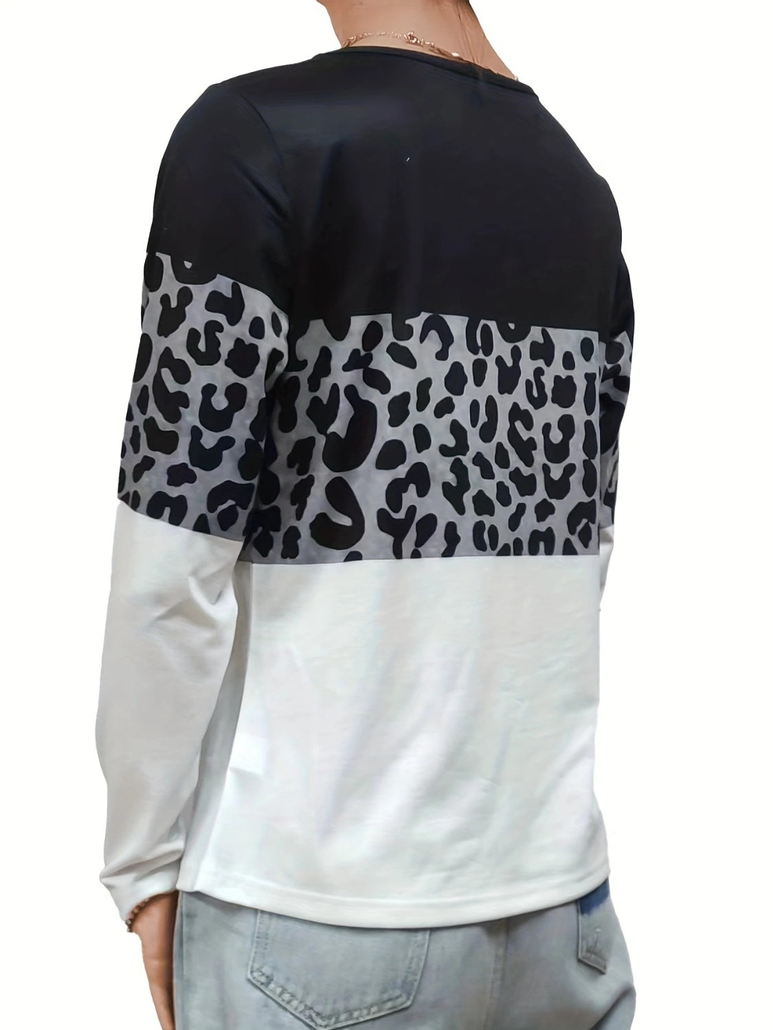 Crisscross Color Block Long Sleeve T-Shirt - Charming Charlie