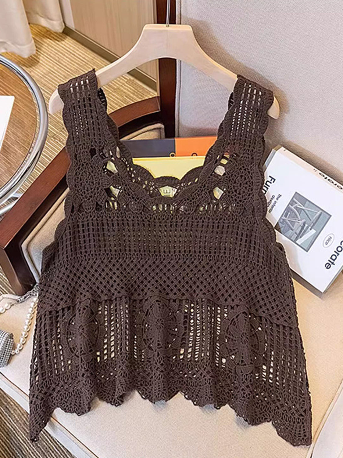 Openwork Scoop Neck Tank - Charming Charlie