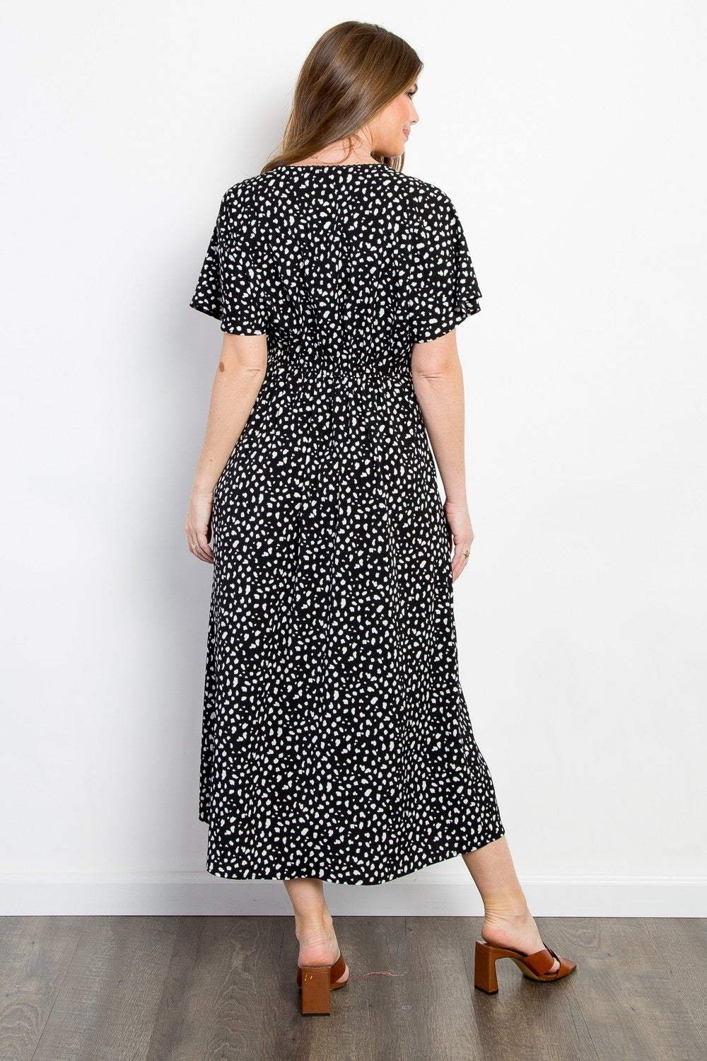 Be Stage Full Size Printed Smocked Waist Dress - Charming Charlie
