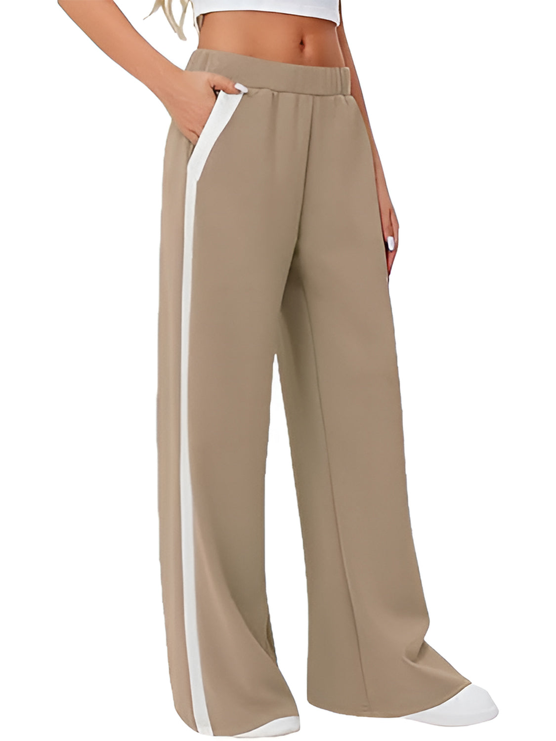 Side Striped Wide Leg Pants - Charming Charlie